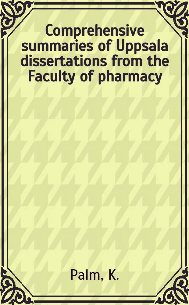 Comprehensive summaries of Uppsala dissertations from the Faculty of pharmacy : Experimental and theoretical predictions of intestinal drug