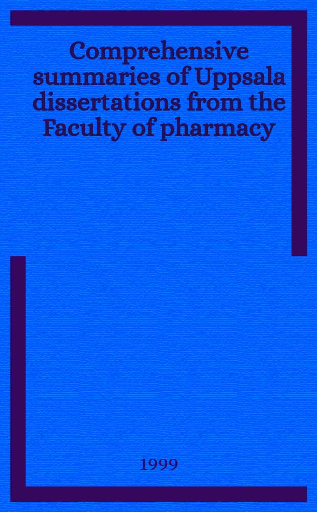 Comprehensive summaries of Uppsala dissertations from the Faculty of pharmacy : Studies on structure and mechanism ...