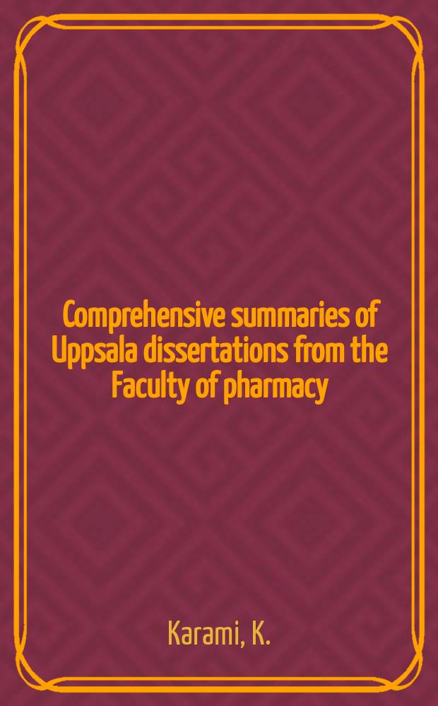 Comprehensive summaries of Uppsala dissertations from the Faculty of pharmacy : Electrolyte structures and ionization