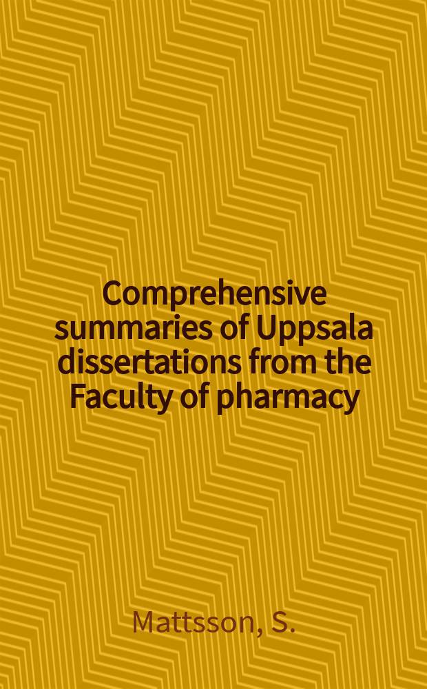 Comprehensive summaries of Uppsala dissertations from the Faculty of pharmacy : Pharmaceutical binders and their ...