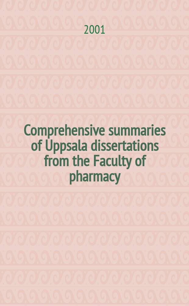 Comprehensive summaries of Uppsala dissertations from the Faculty of pharmacy : Co- operative recombination