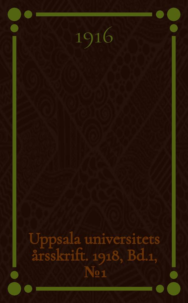 Uppsala universitets &aring;rsskrift. 1918, Bd.1, [№1] : The predicational categories in English. A category of predicational change in English