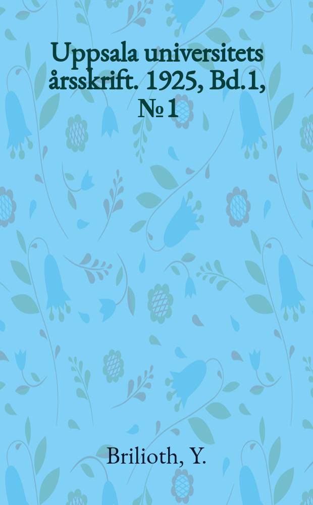 Uppsala universitets &aring;rsskrift. 1925, Bd.1, [№1] : Svensk kyrka kungad&ouml;me och p&aring;vemakt 1363-1414