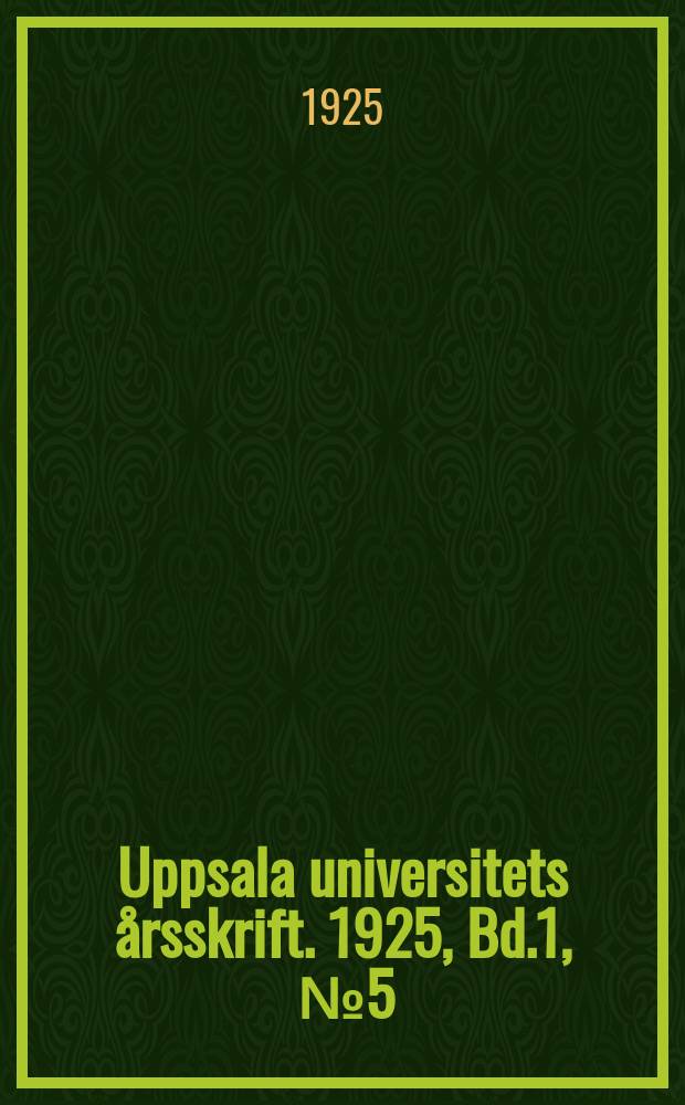 Uppsala universitets årsskrift. 1925, Bd.1, [№5] : Om Humes apriori be grepp