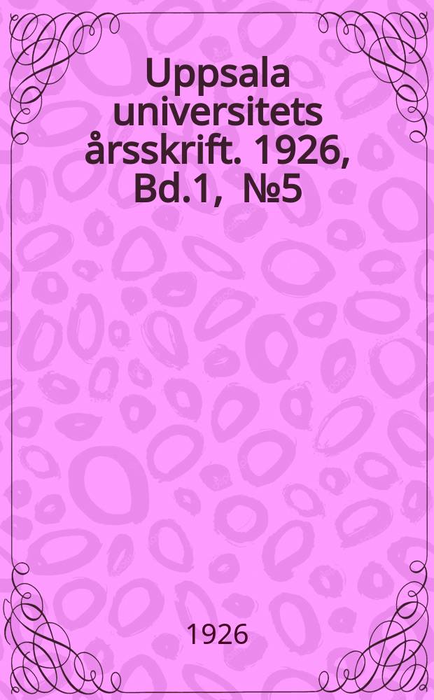Uppsala universitets årsskrift. 1926, Bd.1, [№5] : English place names and river-names containing the primitive Germanic rooks vis, vask