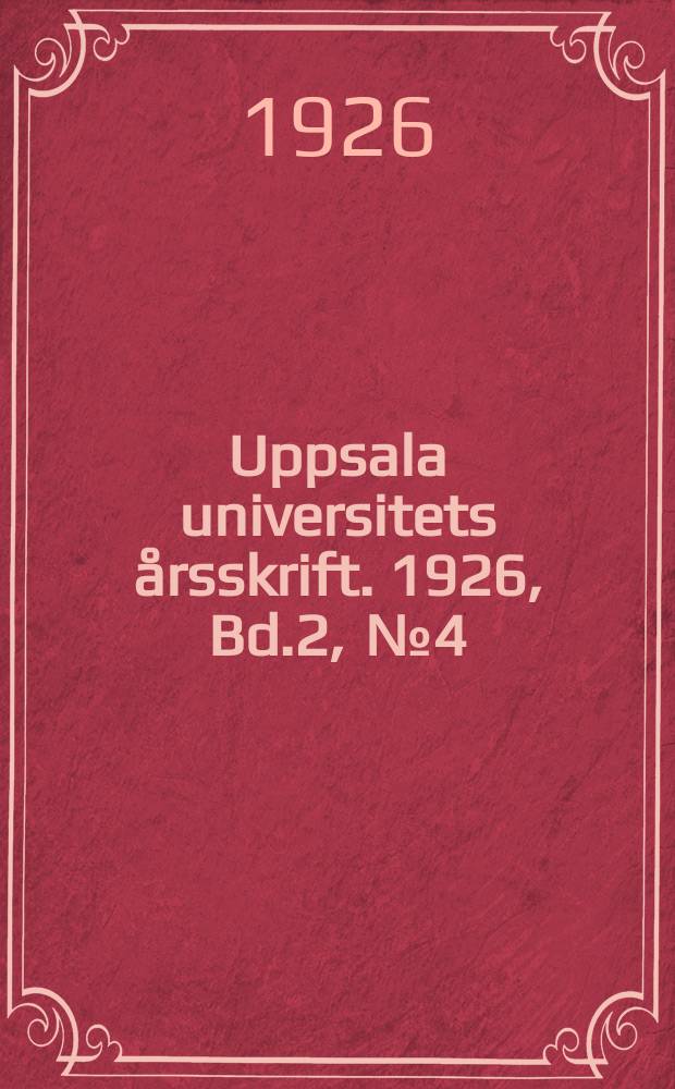 Uppsala universitets årsskrift. 1926, Bd.2, [№4] : Studien zur Sprache der Apokryphen Apostelgeschichten