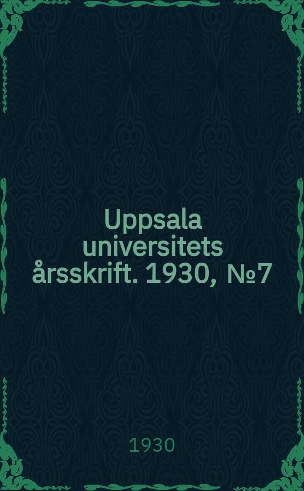 Uppsala universitets årsskrift. 1930, [№7] : Om begreppet anfallskrig