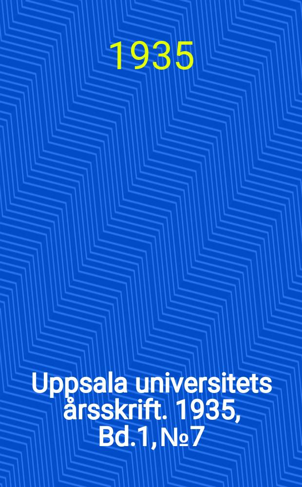Uppsala universitets årsskrift. 1935, Bd.1, №7 : Ein Hamdäni - Fund