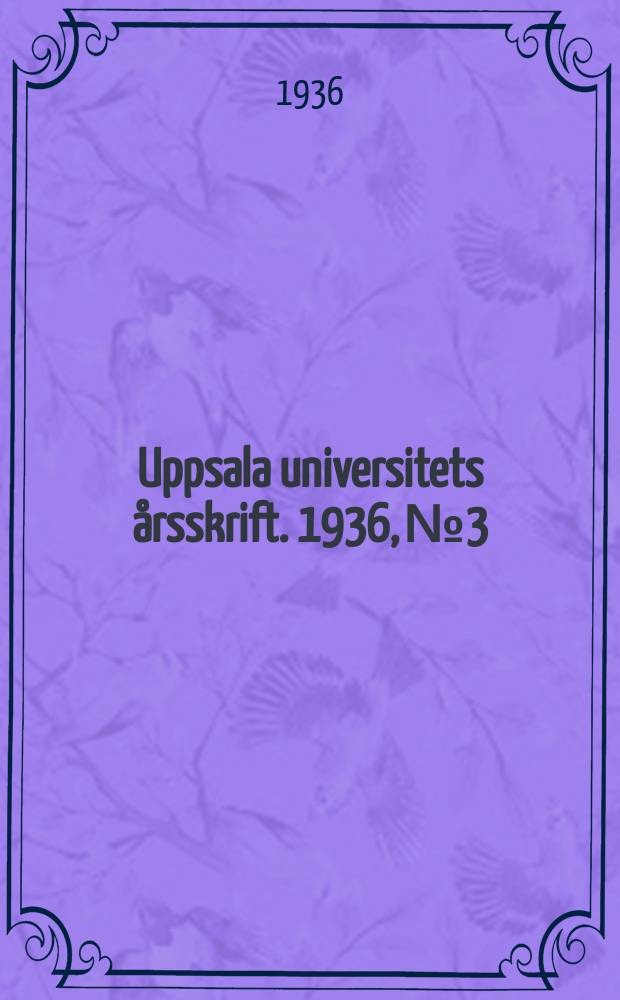 Uppsala universitets årsskrift. 1936, №3 : Formulas, tables and graphs concerning the addition of two normal frequency curves