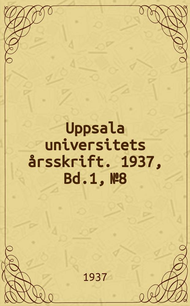 Uppsala universitets årsskrift. 1937, Bd.1, №8 : Mit Baumnamen gebildete Ortsnamen in Baden