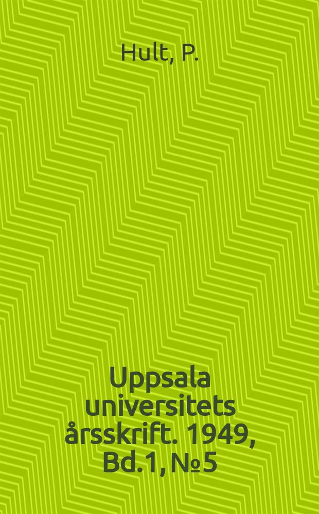 Uppsala universitets årsskrift. 1949, Bd.1, №5 : Om juridiska studier