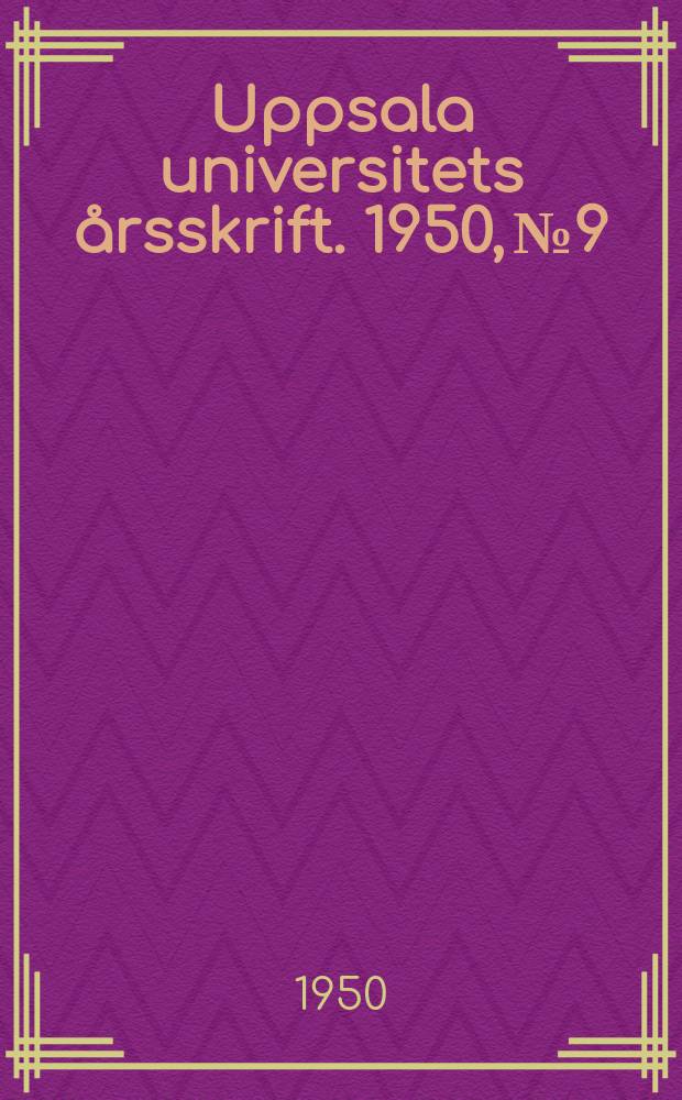 Uppsala universitets årsskrift. 1950, №9 : The ontological proof