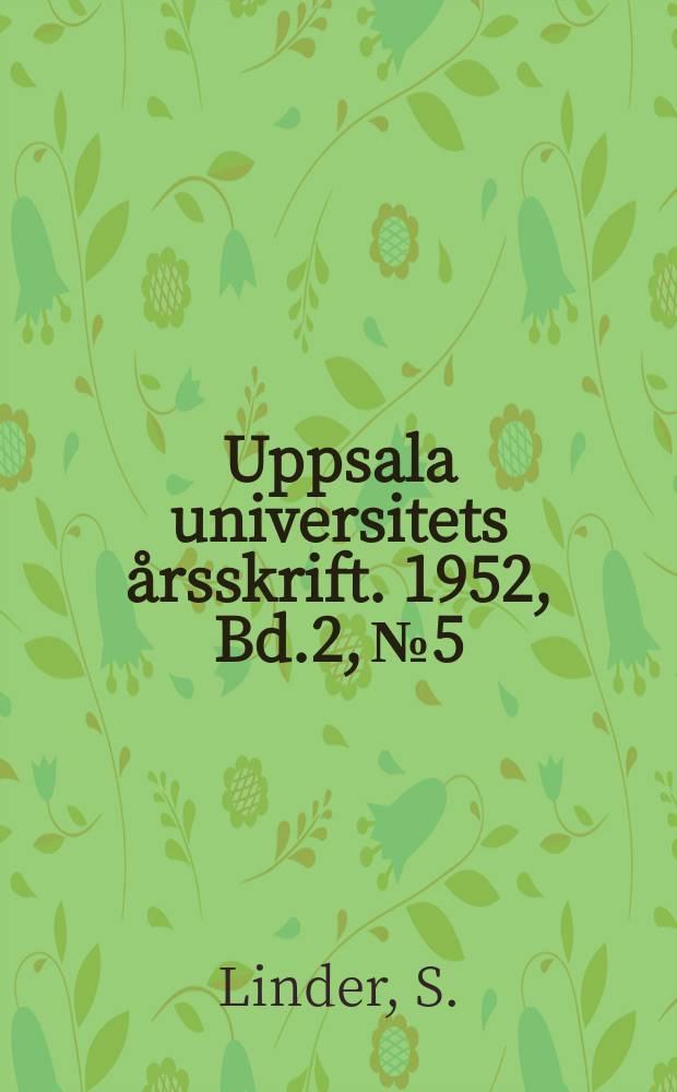 Uppsala universitets årsskrift. 1952, Bd.2, №5 : Palästinische Volksgesänge