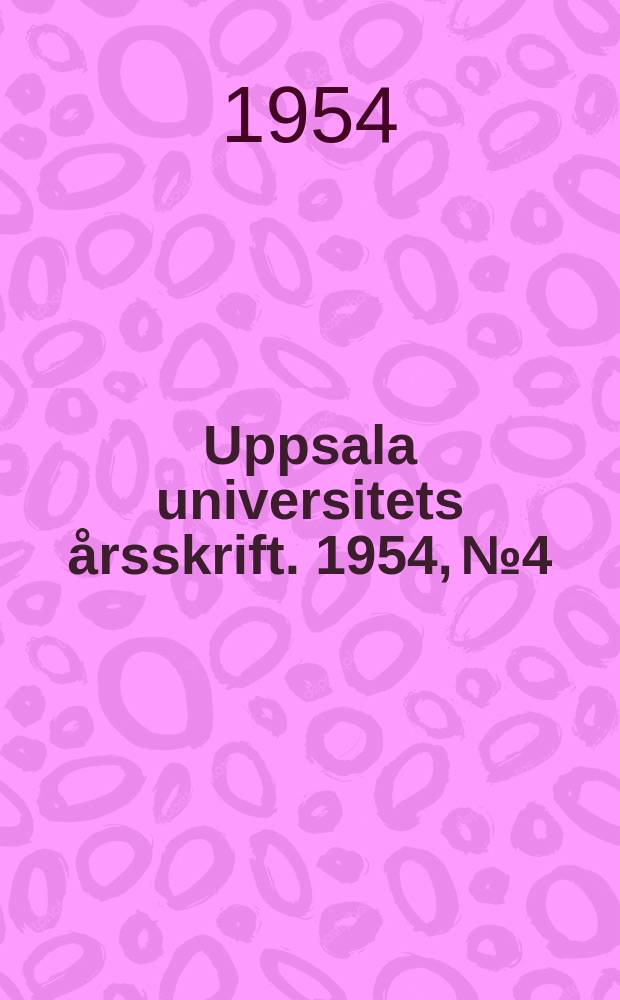 Uppsala universitets årsskrift. 1954, №4 : Om territorialvattengränsen vid ostkusten