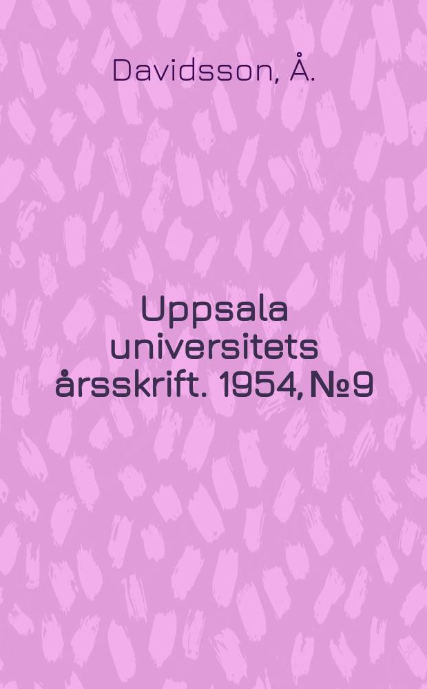Uppsala universitets årsskrift. 1954, №9 : Musikbibliographische Beiträge