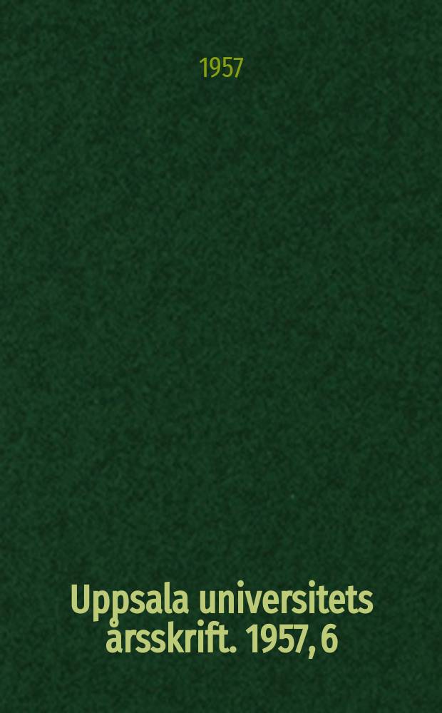 Uppsala universitets årsskrift. 1957, 6 : Specimina linnaeana i Uppsala bevarade zoologiska samlingar från Linnes tid