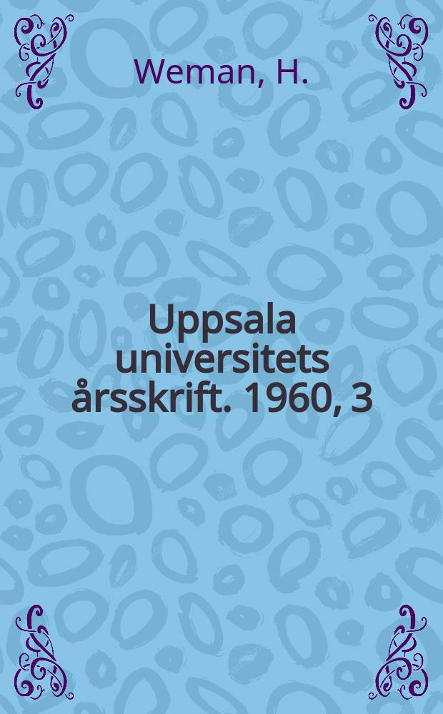 Uppsala universitets årsskrift. 1960, 3 : African music and the church in Africa