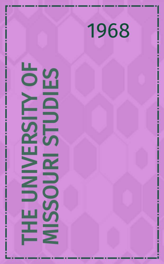 The University of Missouri studies : A quarterly of research. Vol.44 : The Fossil flora of the Drywood formation of south-western Missouri