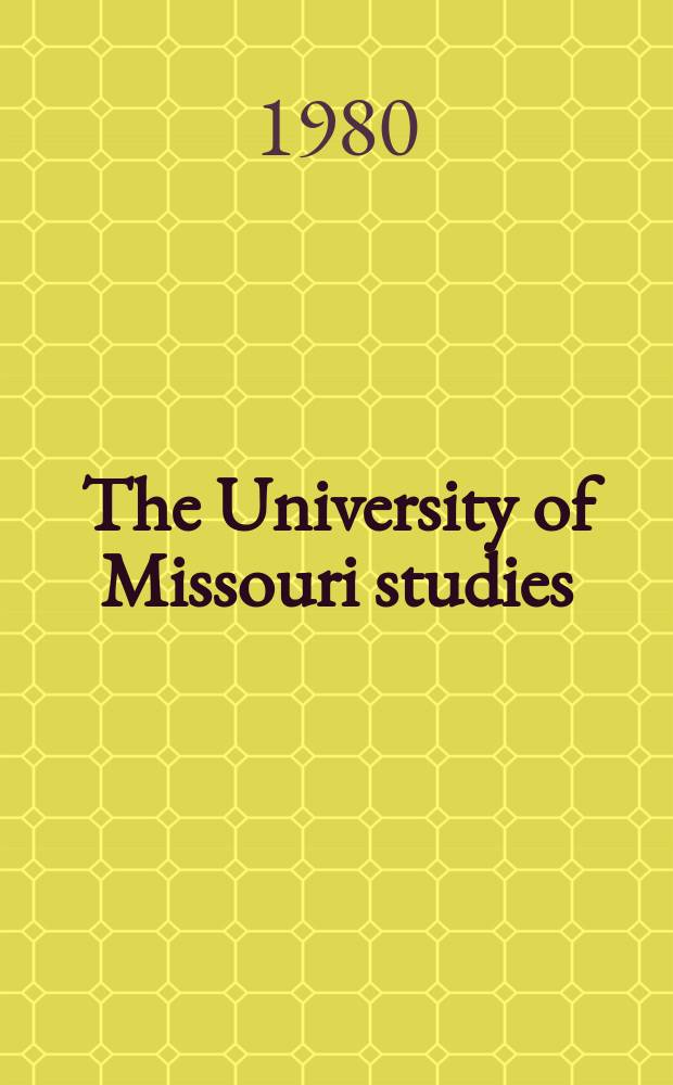The University of Missouri studies : A quarterly of research. 69 : Black freemasonry and middle-class ...