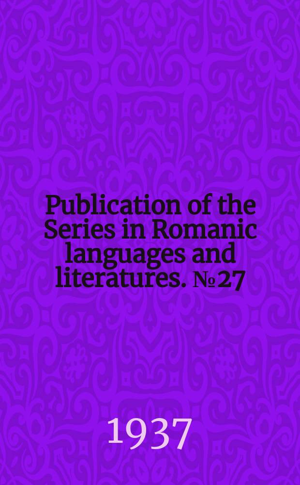 Publication of the Series in Romanic languages and literatures. №27 : The imitations of "Don Quixote" in the Spanish