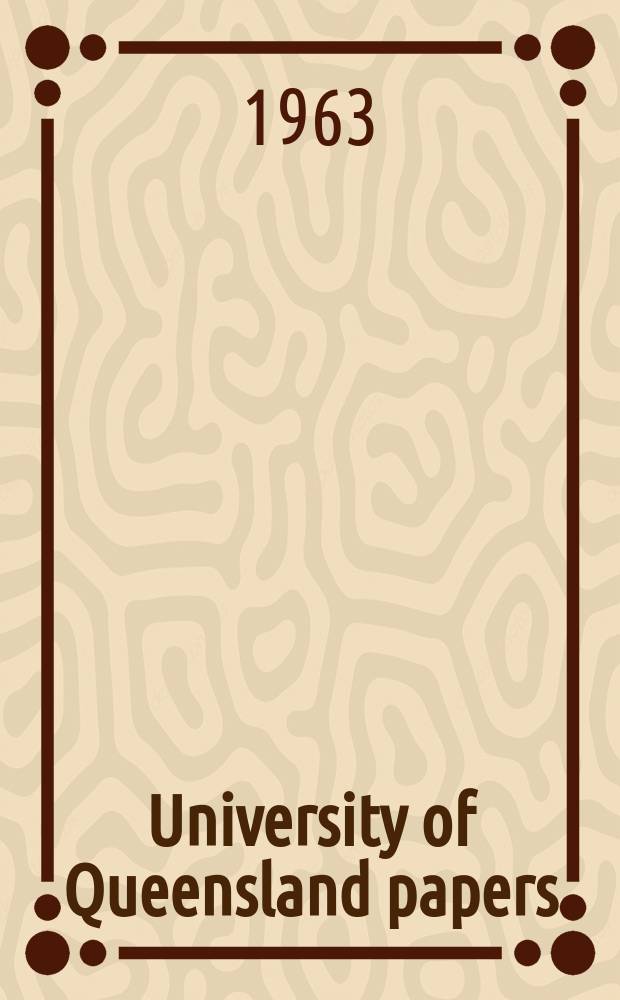 University of Queensland papers