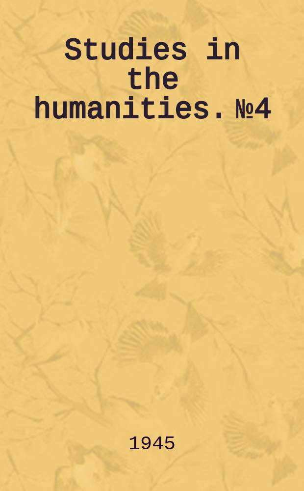 Studies in the humanities. №4 : Gabriel Harvey's Ciceronianus