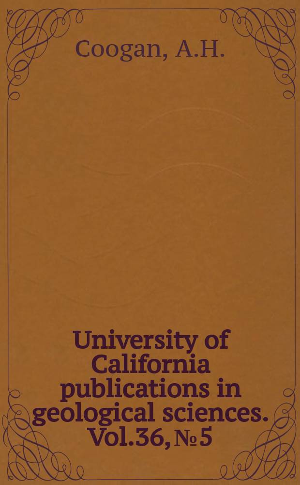 University of California publications in geological sciences. Vol.36, №5 : Stratiography and paleonthology of the Permian nosoni and Dekkas formations (Bollibokka group)