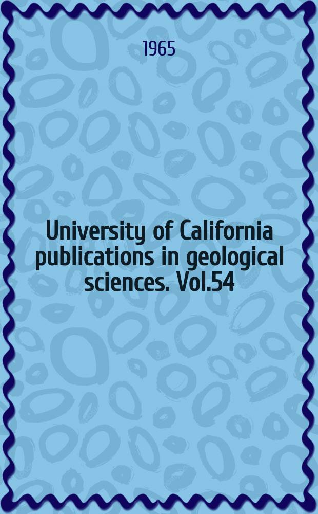 University of California publications in geological sciences. Vol.54 : A revision of the labyrinthodont family Capitosauridae