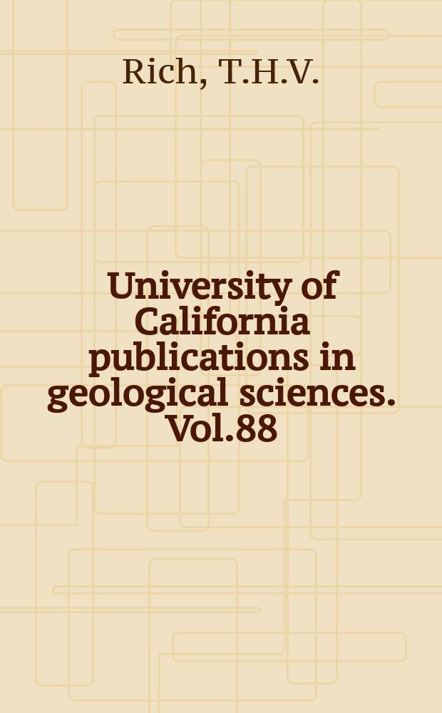 University of California publications in geological sciences. Vol.88 : Deltatheridia, Carnivora, and Condylarthra (Mammalia) of the early Eocene, Paris basin, France