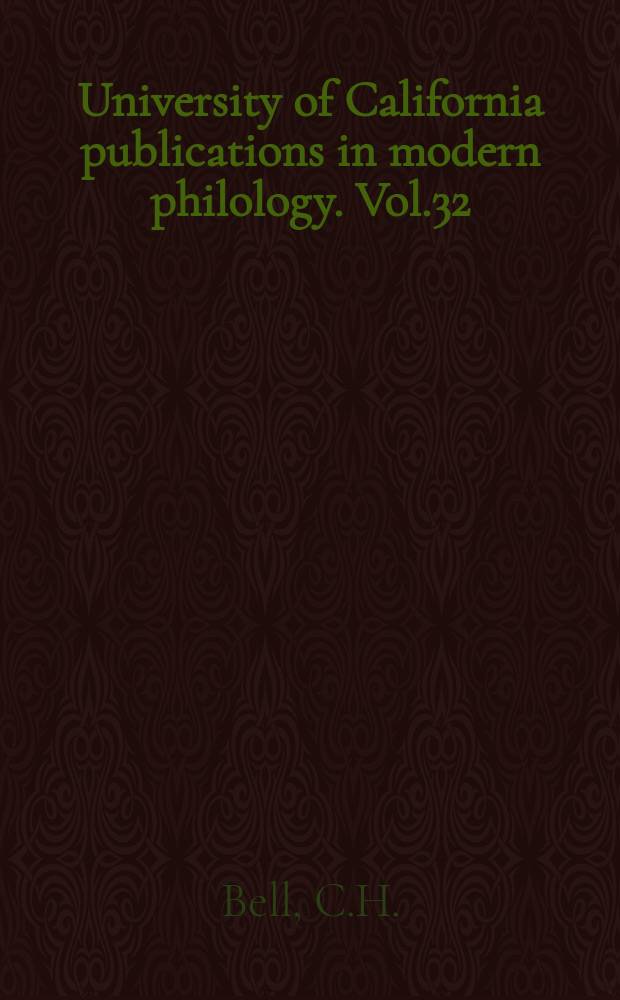 University of California publications in modern philology. Vol.32 : Georg Hager