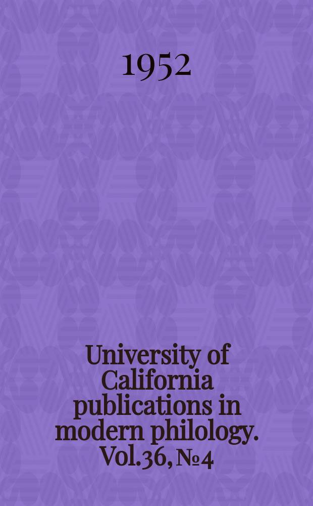 University of California publications in modern philology. Vol.36, №4 : The meaning of Snorri's categories