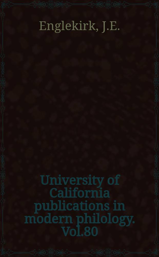 University of California publications in modern philology. Vol.80 : La Narrativa Uruguaya