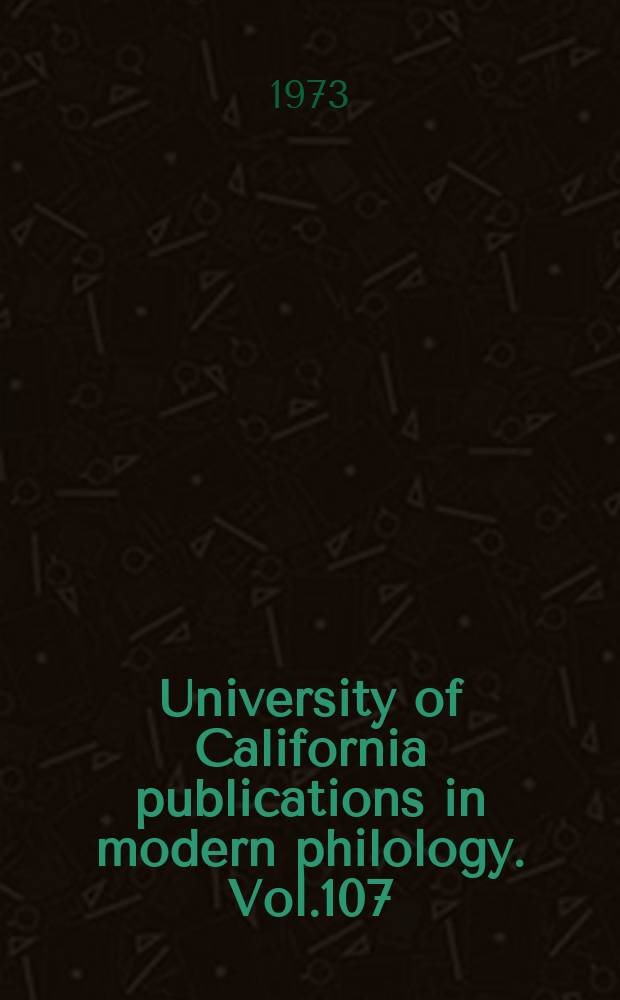 University of California publications in modern philology. Vol.107 : Poesias