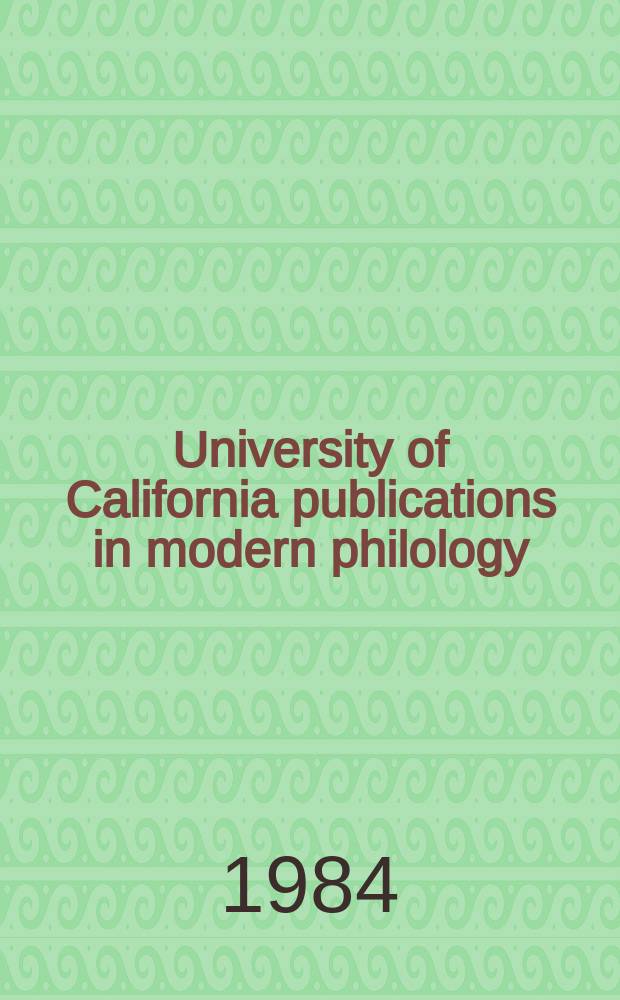 University of California publications in modern philology : Cân Rolant