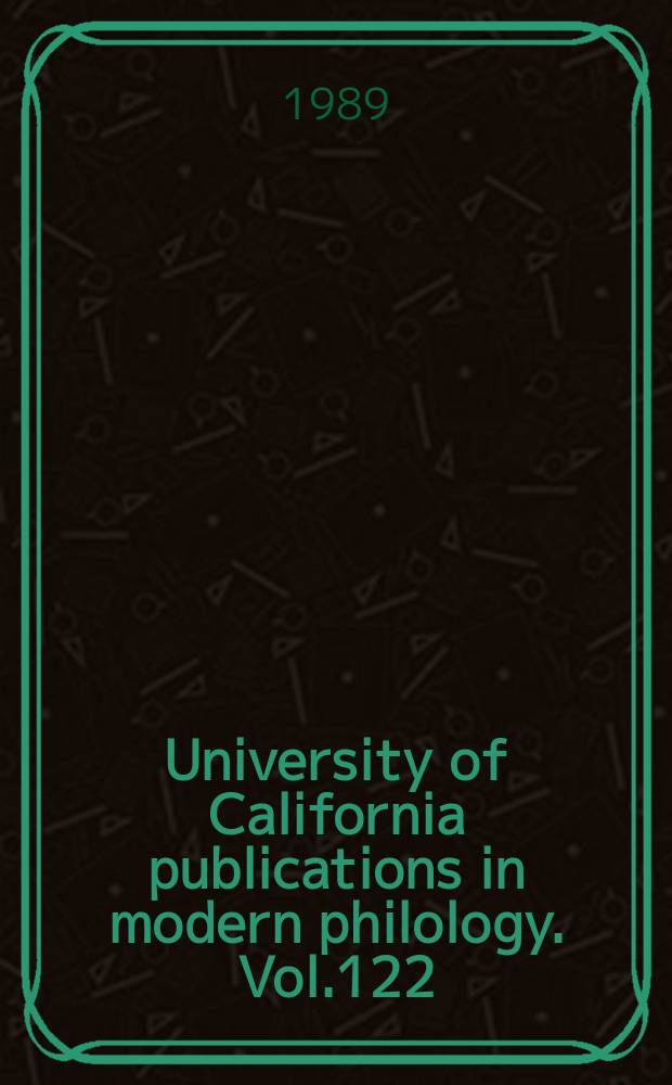 University of California publications in modern philology. Vol.122 : Allegorical speculation in an oral society