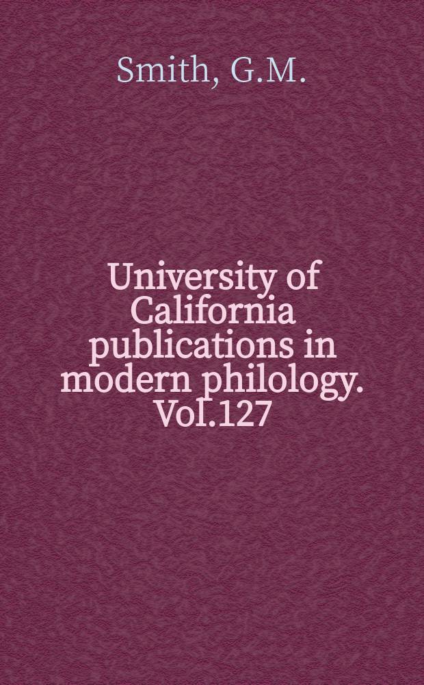 University of California publications in modern philology. Vol.127 : The poetry of Yunus Emre...