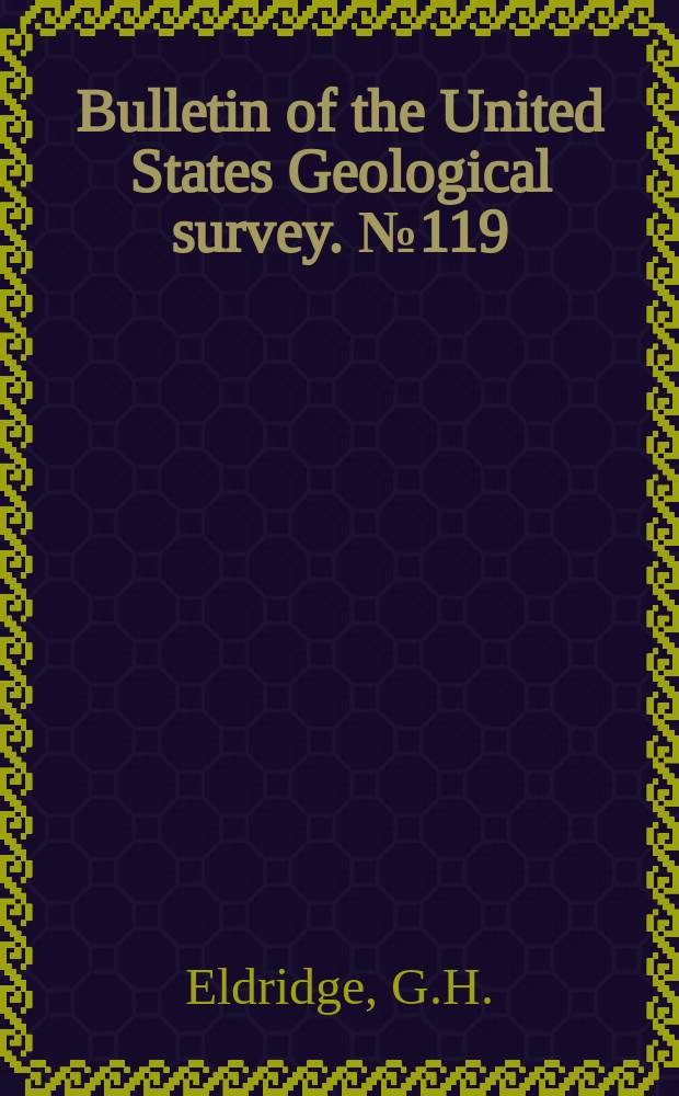 Bulletin of the United States Geological survey. №119 : A geological reconnoissance in northwest Wyoming