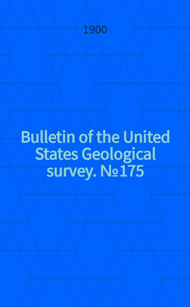 Bulletin of the United States Geological survey. №175 : Triangulation and spirit levelling in Indian Territory