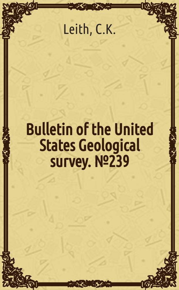Bulletin of the United States Geological survey. №239 : Rock cleavage