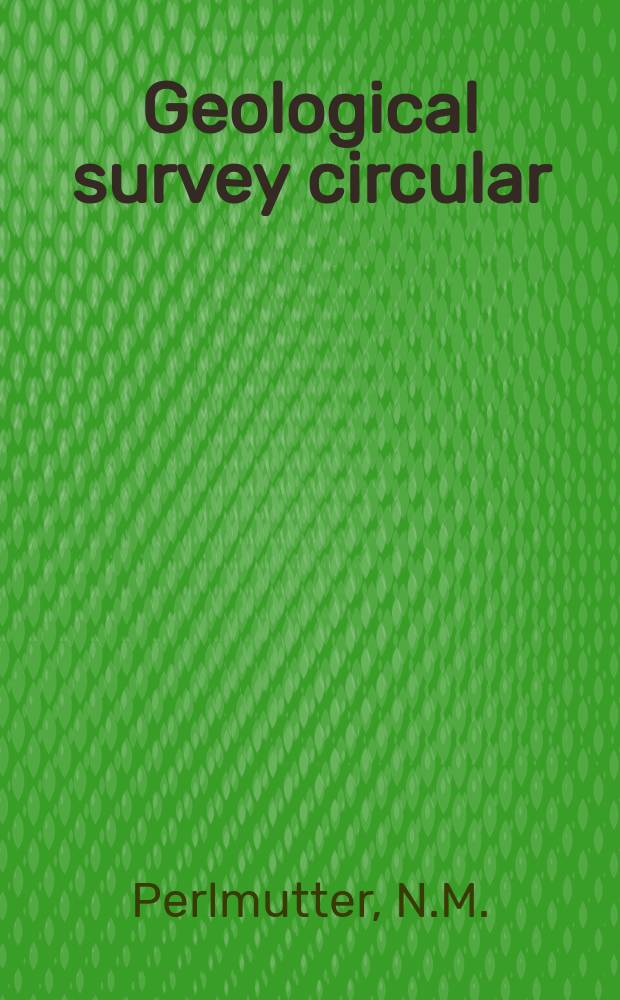 Geological survey circular : Sources of ground water in Southeastern New York...