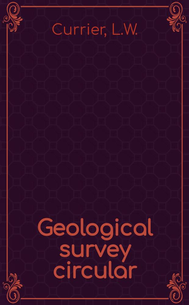 Geological survey circular : The seismic method in subsurface exploration...