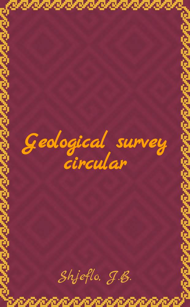 Geological survey circular : Current studies of the hydrology...