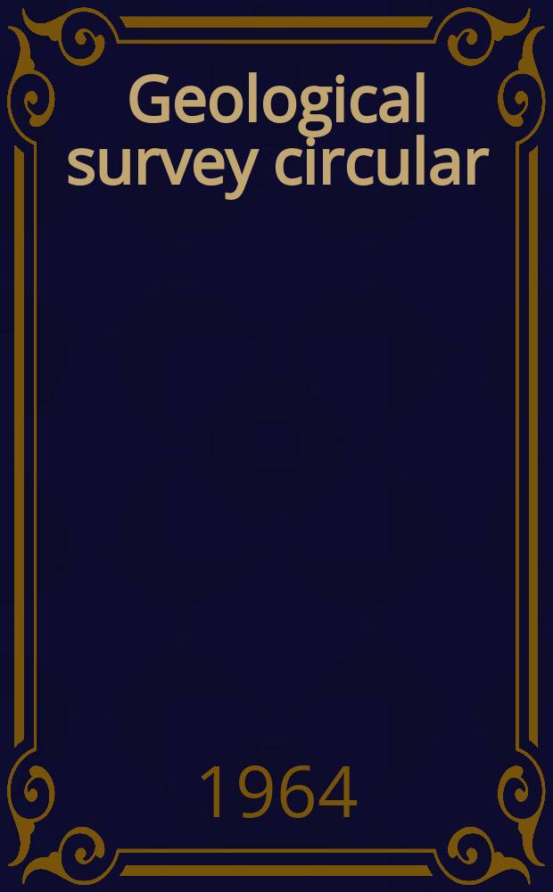 Geological survey circular : Ground water research of the U.S....