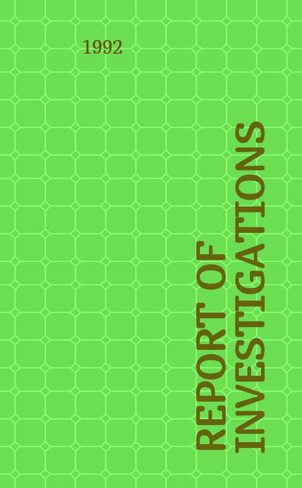 Report of investigations : Copper exchange capacity of clays and their potential effect