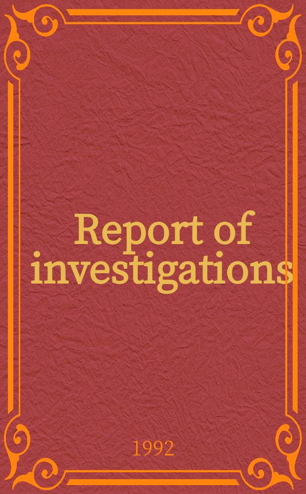 Report of investigations : Predicting materials' ease ...
