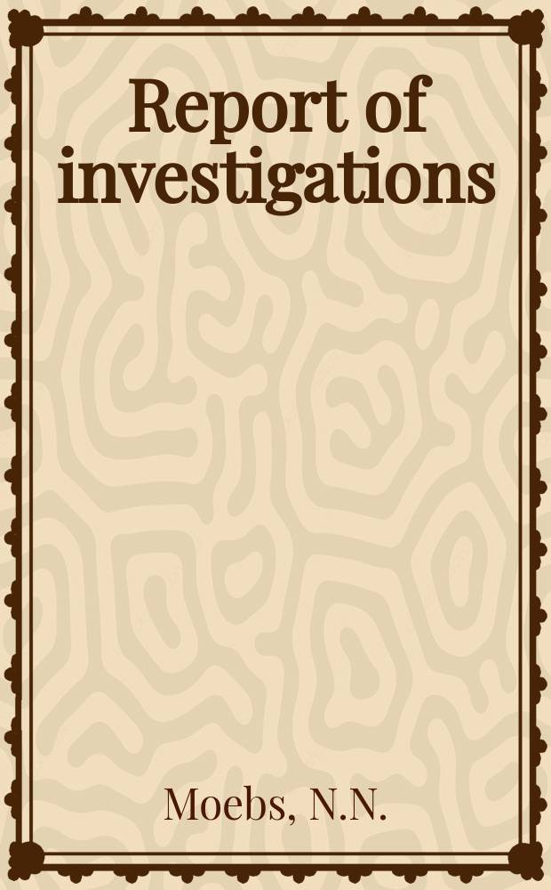 Report of investigations : Geotechnical aspects of roof and pillar ...