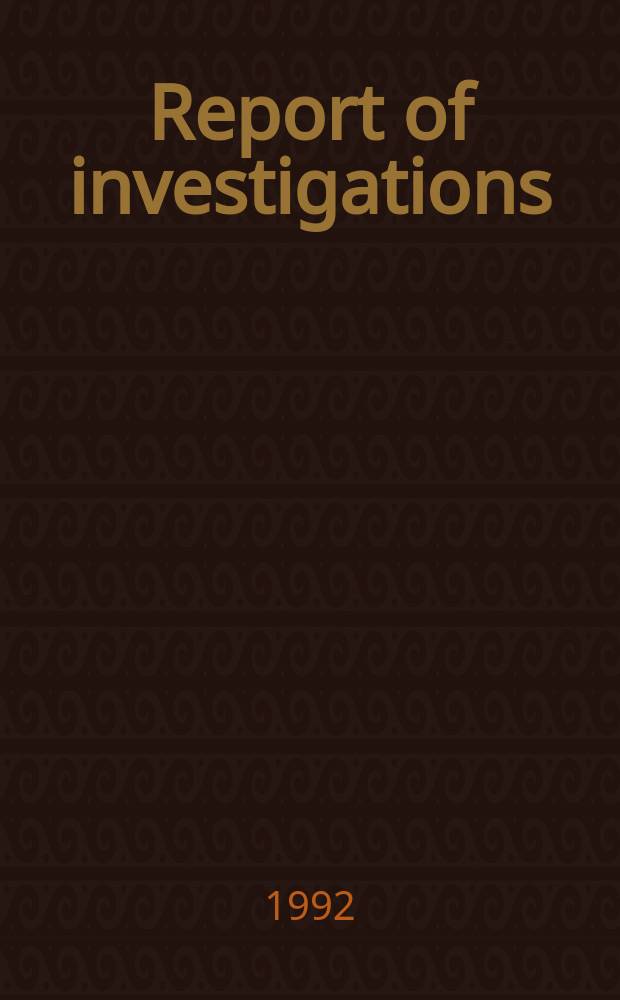Report of investigations : Vapor-phase reactions to prepare titanium nitride powder