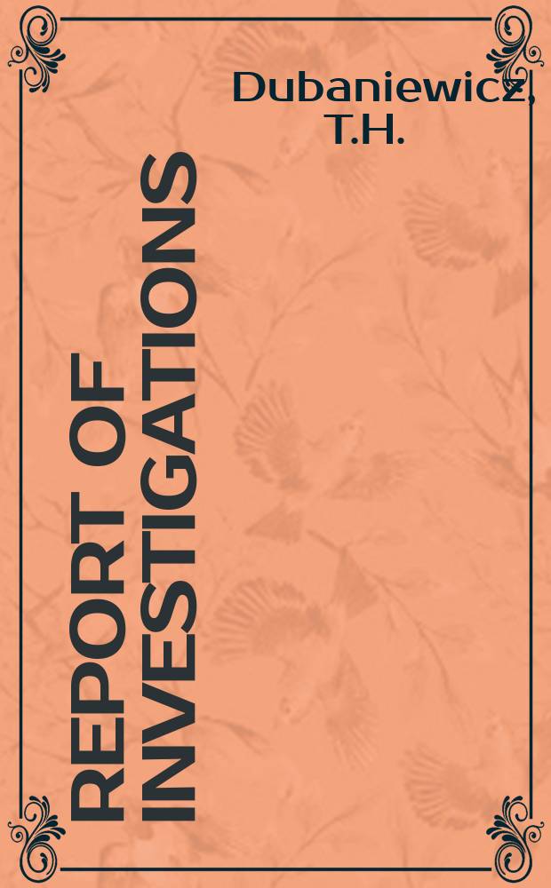 Report of investigations : Remote fiber-optic methane ...