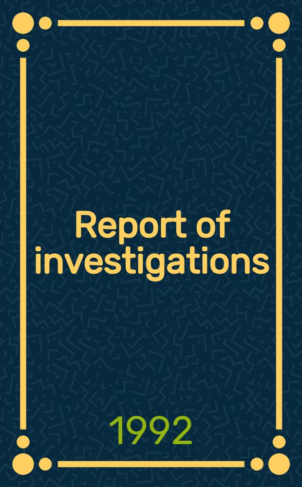 Report of investigations : Calculation of vertical stress exerted ...