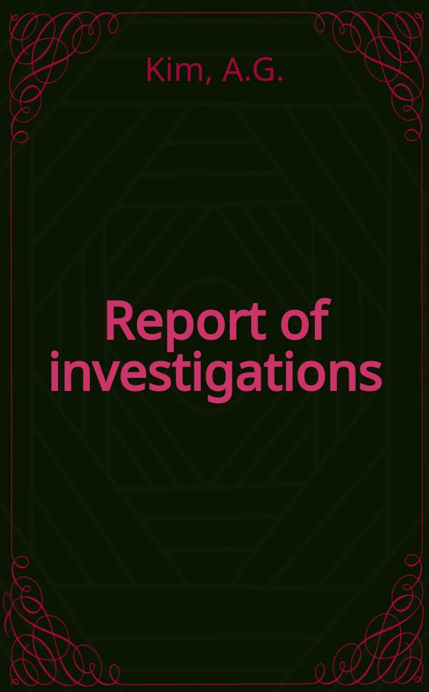 Report of investigations : Mine fire diagnostics applied to the Carbondale ...